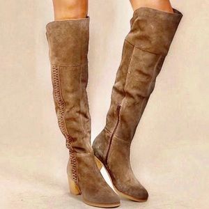 OVER the KNEE SUEDE BOOTS